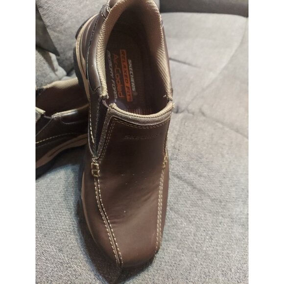 Skechers Men's Rovato-Venten Loafer Dkbr 65415.Men size 9 Dress Shoes Brown - Picture 2 of 12